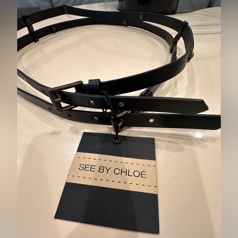 See By Chloe Belt Black Sz 95. BNWT